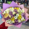 Renkli-Beyaz Gül Karışık Buket - Ay Flowers