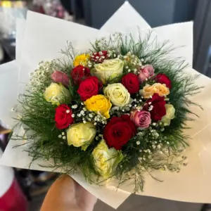 21’li Renkli Gül Buketi - Ay Flowers