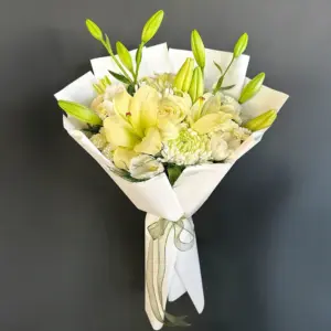 Beyaz Lilyum Anastasia Buketi - Ay Flowers