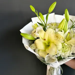 Beyaz Lilyum Anastasia Buketi - Ay Flowers