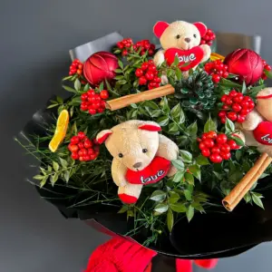 Kokina Buketi Peluş Ayıcıklı - Ay Flowers