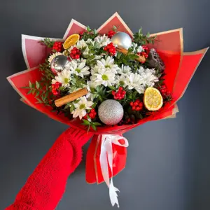 Kokina ve Beyaz Papatya Buketi - Ay Flowers