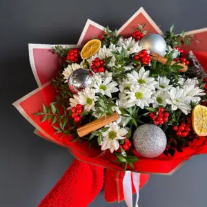 Kokina ve Beyaz Papatya Buketi - Ay Flowers