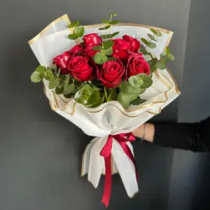 9'lu Kırmızı Gül Buketi - Ay Flowers