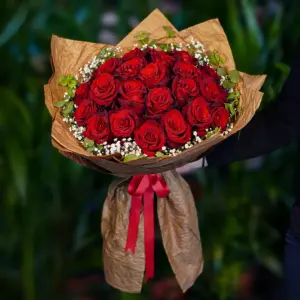 25 Adet Kırmızı Gül Buketi - Ay Flowers