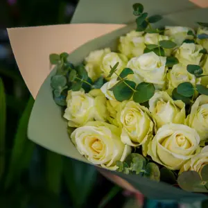 25'li Beyaz Gül Buketi - Ay Flowers