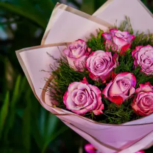 9'lü Pembe Gül Buketi - Ay Flowers