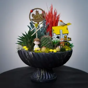 Kaktüs ve Skulent Teraryum - Ay Flowers