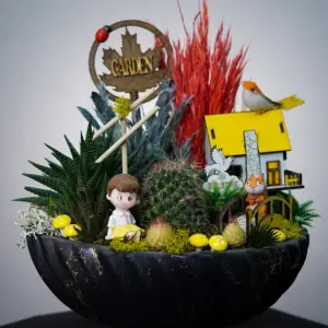 Kaktüs ve Skulent Teraryum - Ay Flowers