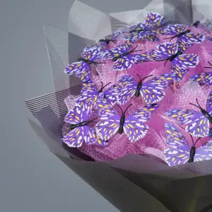 Mor Kelebek Buketi - Ay Flowers