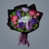 Mor ve Pembe Yapay Buket Aynalı Seni Seviyorum Yazılı - Ay Flowers (1)