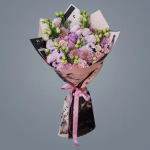 Pembe Lisyantus Karışık Buket - Ay Flowers