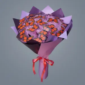 Turuncu Kelebek Buketi - Ay Flowers