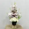 Kadeh Saksıda Yapay Orkide Aranjman - Ay Flowers