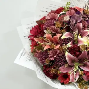 Kırmızı Yapay Buket - Ay Flowers