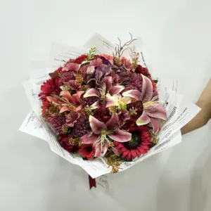 Kırmızı Yapay Buket - Ay Flowers