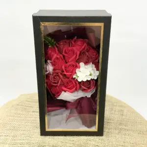 Kutulu Kırmızı Mum Gül - Ay Flowers