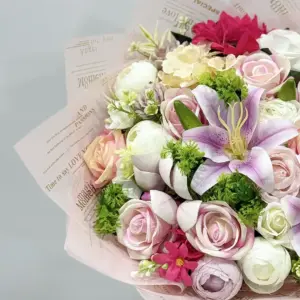 Renkli Karışık Yapay Buketi - Ay Flowers