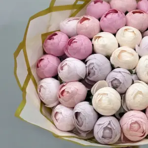 Renkli Yapay Pembe Pione Buket - Ay Flowers