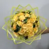 Sarı Gül-Sarı Ortanca Yapay Buket - Ay Flowers