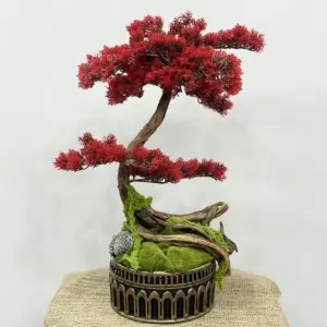 Yapay Kırmızı Bonzai Aranjman - Ay Flowers