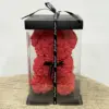 Yapay Kırmızı Gül Ayı Kutu - Ay Flowers